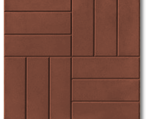 тротуарная плитка 12 кирпичей коричневая